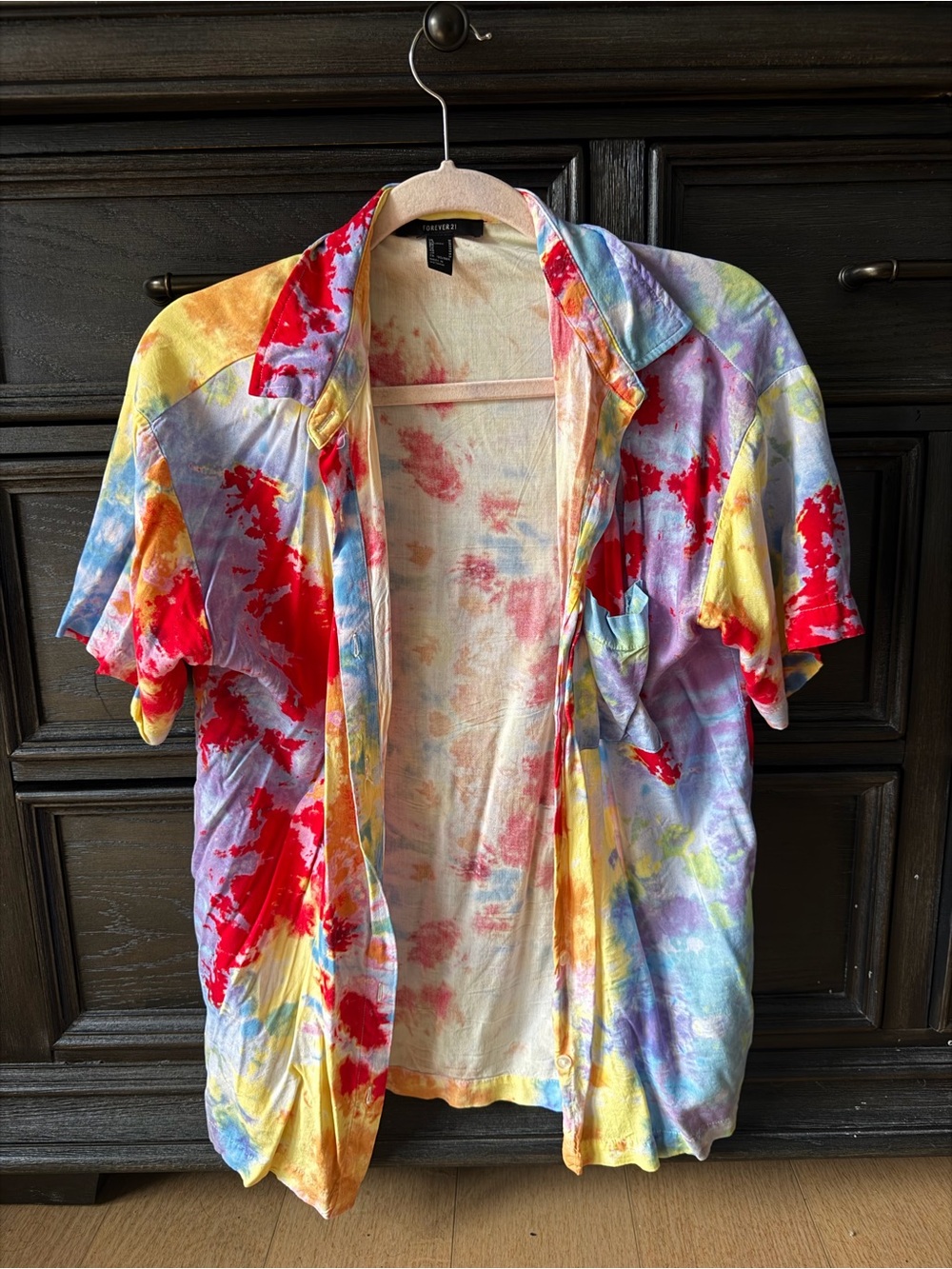 Forever 21 Multicolor Tie-Dye Short Sleeve Shirt
